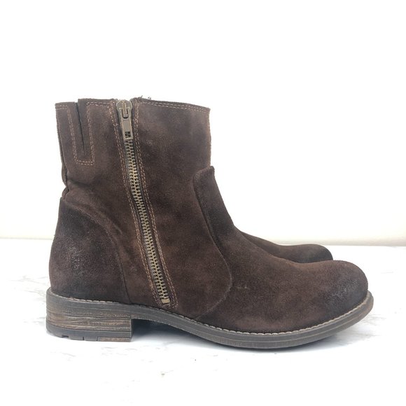 Eric Michael Shoes - EUC Eric Michael Suede Leather Ankle Boots Distressed Appearance